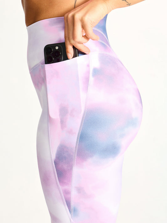 Legacy Pocket Legging - Purple Swirl Print
