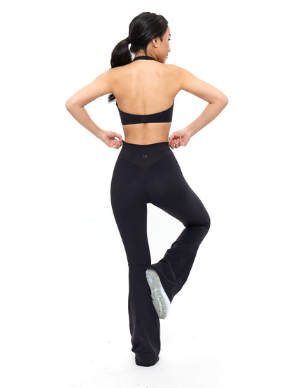 Poshknit Flare Legging - Onyx Black
