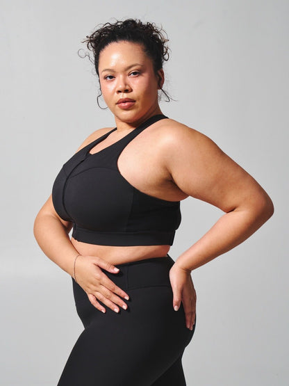 Wicked Zip Sports Bra - Onyx Black