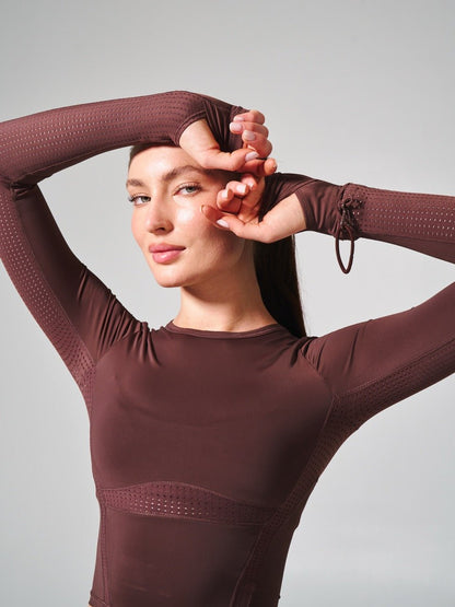 Storm Waist Top - Espresso