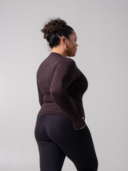 Halo Long Sleeve Hip Tee - Leopard Print