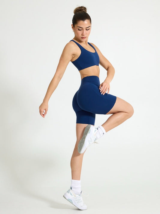 Double Dip Butter Sports Bra - Indigo Shadow