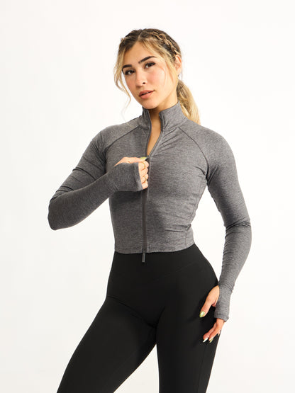 Dream Heather Zip Jacket - Heather Charcoal