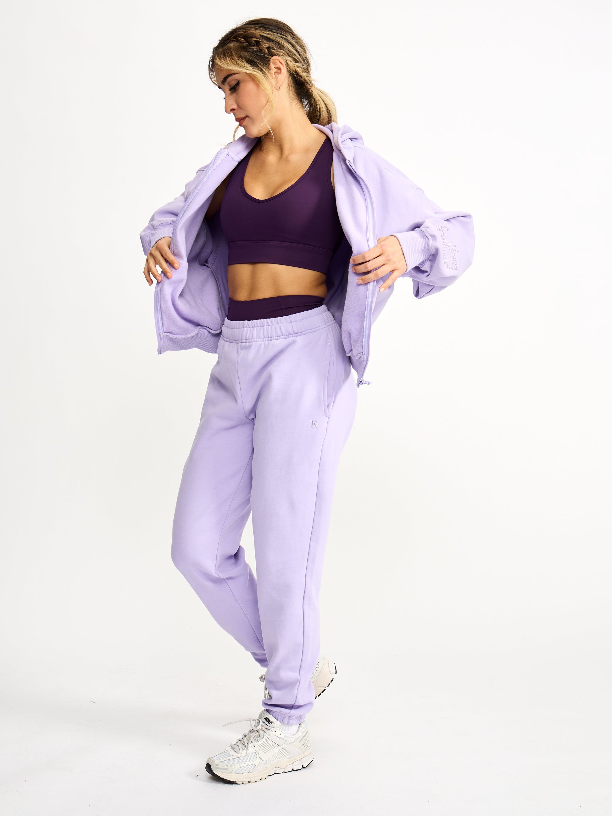 Full Zip Cloud Hoodie - Frosted Purple