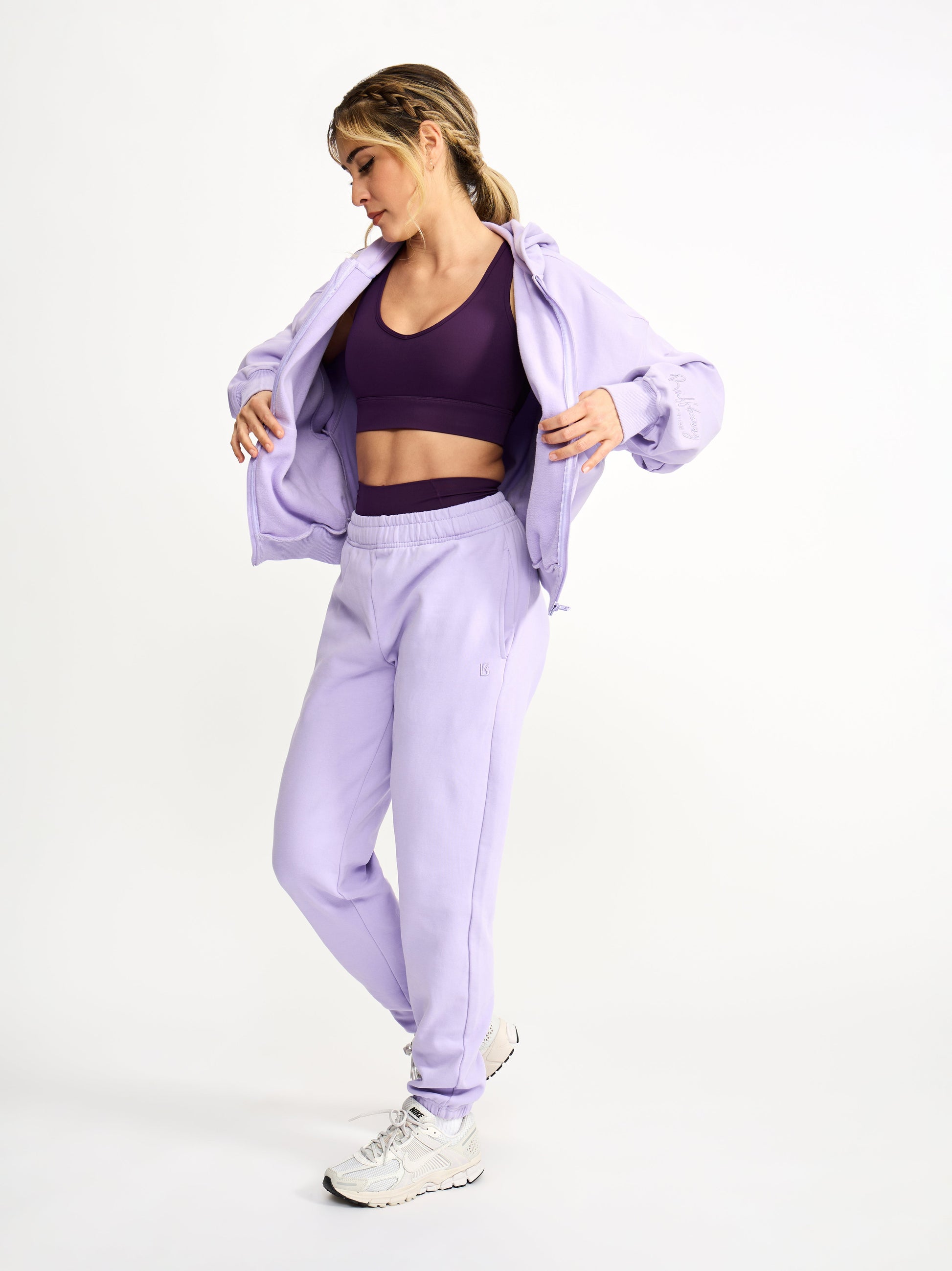 Airbrush Maraschino Sports Bra - Eggplant Purple