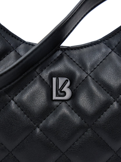 Quilted Crossbody Purse - Onyx Black