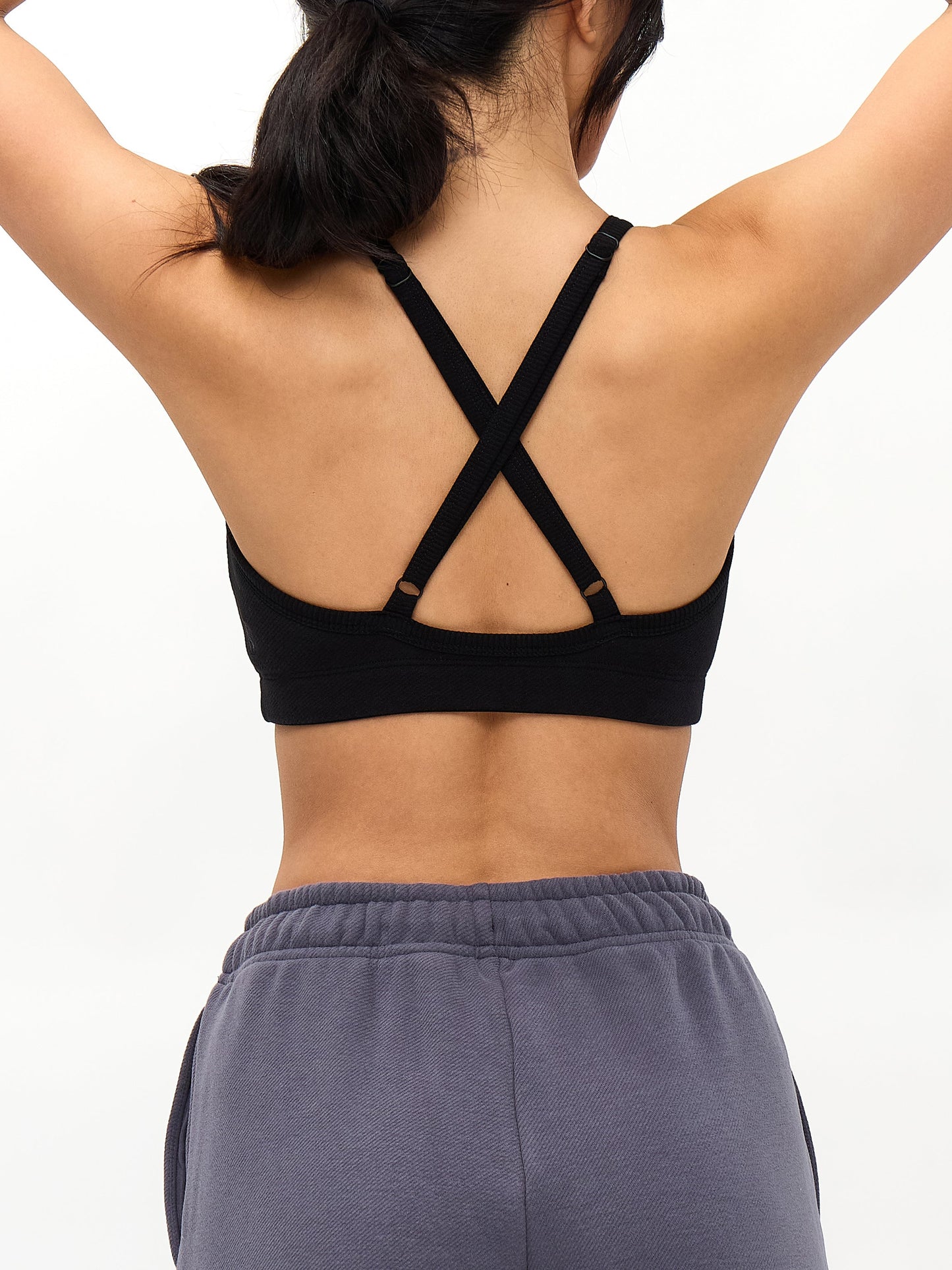 Plush Fleece Bralette - Onyx Black