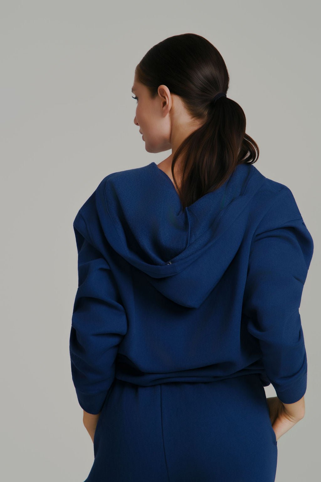 Threads Zip Hoodie - Baked Blue