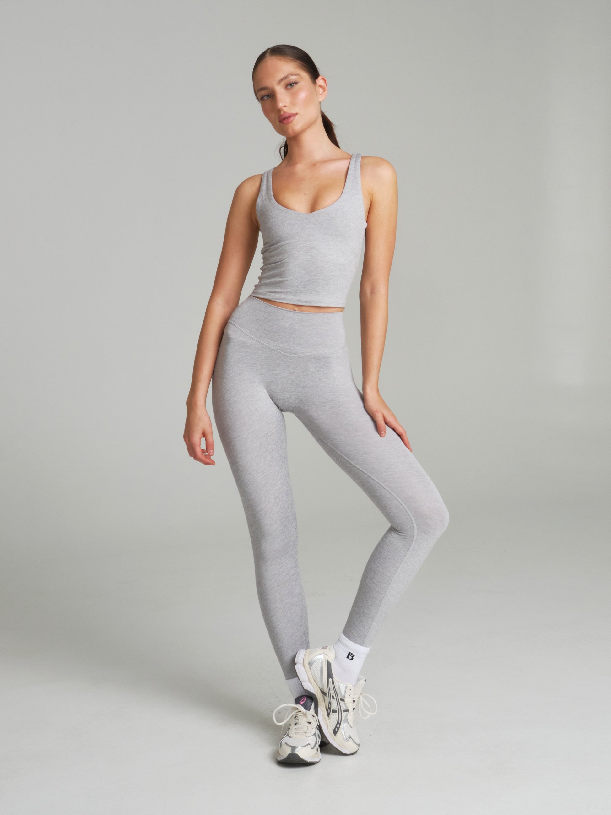 Dream Heathered Legging - Heather Grey