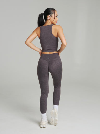 Dream Heather V Neck Tank - Heather Charcoal