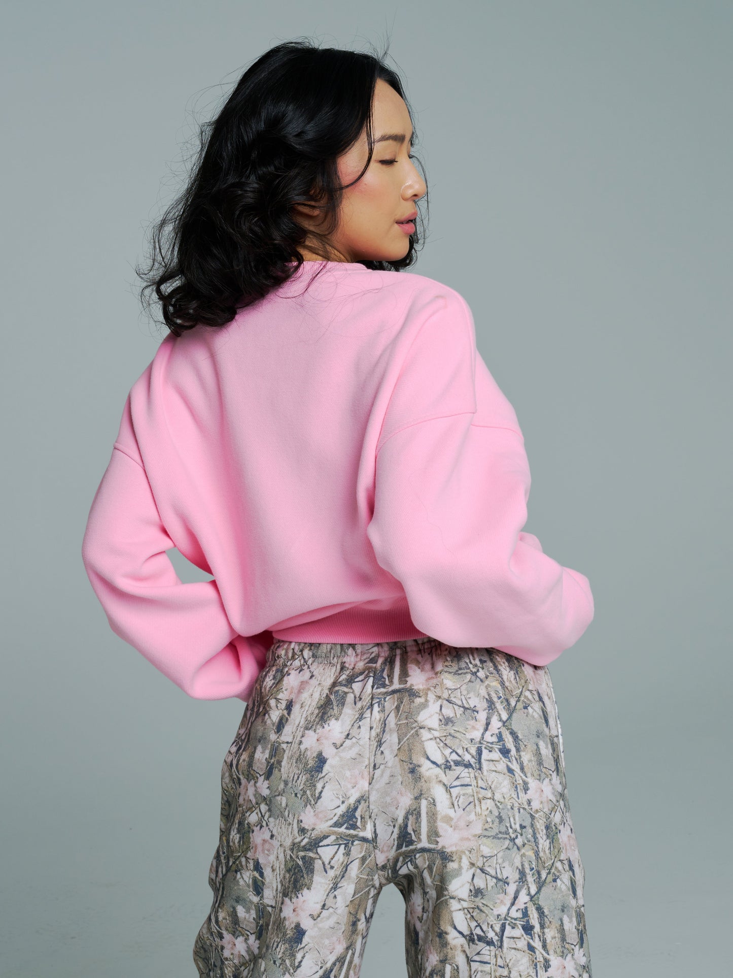 Plush Fleece Crew Pullover - Plastic Pink