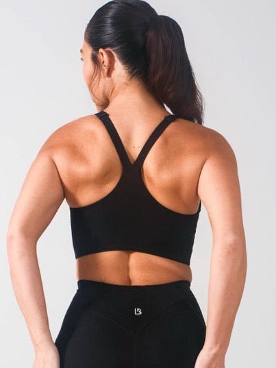 Airbrush Sports Bra - Onyx Black
